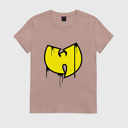 Футболка хлопковая женская Wu-Tang - Shaolin, цвет: пыльно-розовый