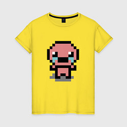 Футболка хлопковая женская Pixel isaac, цвет: желтый