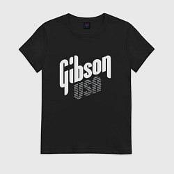 Футболка хлопковая женская GIBSON USA, цвет: черный