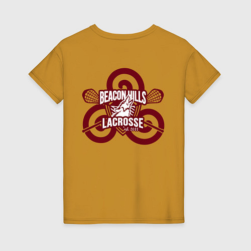 Женская футболка Beacon Hills Lacrosse / Горчичный – фото 2