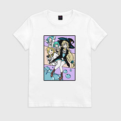 Футболка хлопковая женская Убивая слизней 300 лет, цвет: белый