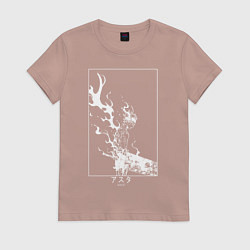 Футболка хлопковая женская Черный Аста Чёрный клевер, цвет: пыльно-розовый