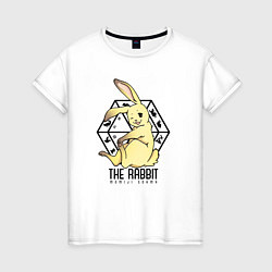 Футболка хлопковая женская The Rabbit Momiji, цвет: белый