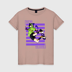 Футболка хлопковая женская Скейт Бесконечность Мия Тинэн, цвет: пыльно-розовый