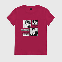 Футболка хлопковая женская Oh wait Sherlock, цвет: маджента