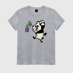 Футболка хлопковая женская Фил: Bye!, цвет: меланж