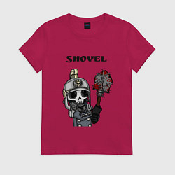 Футболка хлопковая женская Shovel, цвет: маджента