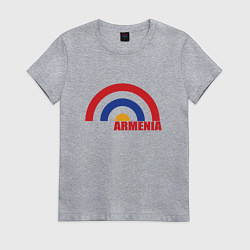 Футболка хлопковая женская Армения Armenia, цвет: меланж