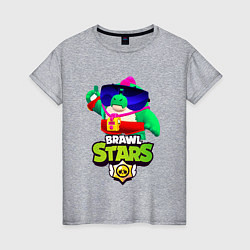 Футболка хлопковая женская Базз Buzz Brawl Stars, цвет: меланж