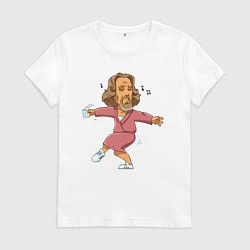 Футболка хлопковая женская Танцуй, цвет: белый
