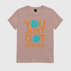Футболка хлопковая женская Got Served, цвет: пыльно-розовый
