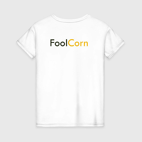 Женская футболка Сердитая Кукуруза / Белый – фото 2