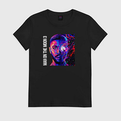 Футболка хлопковая женская Man on the Moon 3, Kid Cudi, цвет: черный