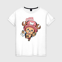 Футболка хлопковая женская Тони Тони Чоппер One Piece, цвет: белый