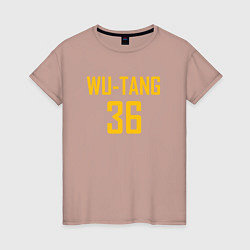 Футболка хлопковая женская Wu-Tang 36, цвет: пыльно-розовый