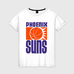 Футболка хлопковая женская Phoenix Suns, цвет: белый