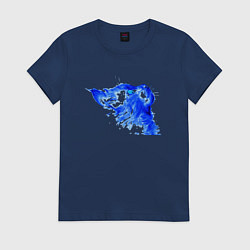 Футболка хлопковая женская Blue Cat, цвет: тёмно-синий