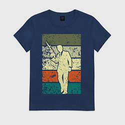 Футболка хлопковая женская Джеймс Бонд, цвет: тёмно-синий