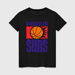 Футболка хлопковая женская Phoenix Suns, цвет: черный