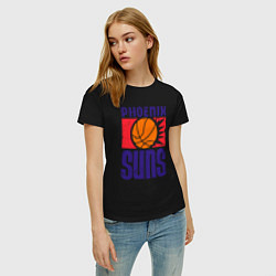 Футболка хлопковая женская Phoenix Suns, цвет: черный — фото 2