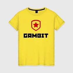 Футболка хлопковая женская Gambit, цвет: желтый