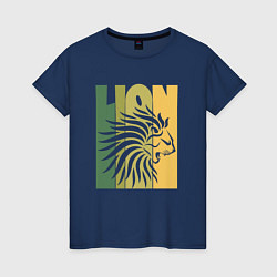 Футболка хлопковая женская Jamaica Lion, цвет: тёмно-синий