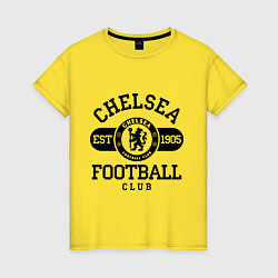 Футболка хлопковая женская Chelsea Football Club, цвет: желтый