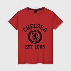 Футболка хлопковая женская Chelsea 1905, цвет: красный