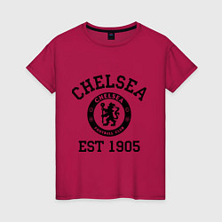 Футболка хлопковая женская Chelsea 1905, цвет: маджента