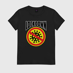 Футболка хлопковая женская Lockdown, цвет: черный