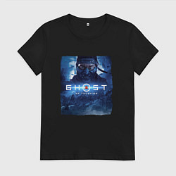 Футболка хлопковая женская Постер Призрак Цусимы Z, цвет: черный