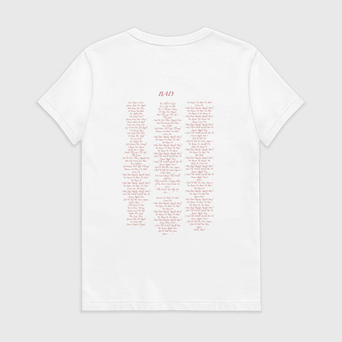 Женская футболка BAD Майкл Джексон / Белый – фото 2