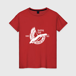Женская футболка Охотничий клуб Дикая утка