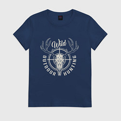 Футболка хлопковая женская Wild hunting, цвет: тёмно-синий