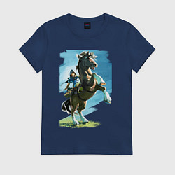 Футболка хлопковая женская The Link, цвет: тёмно-синий