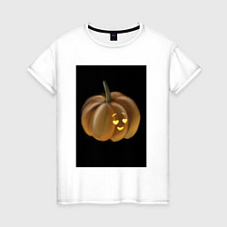 Женская футболка Хеллоуин тыква на хэллоуин Helloween