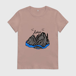 Футболка хлопковая женская Altay 1, цвет: пыльно-розовый