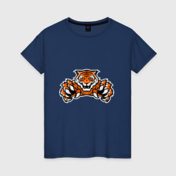 Футболка хлопковая женская Tiger - Warrior, цвет: тёмно-синий