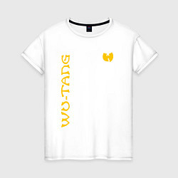 Футболка хлопковая женская WU TANG CLAN LOGO YELLOW, цвет: белый