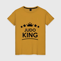 Футболка хлопковая женская Judo king, цвет: горчичный