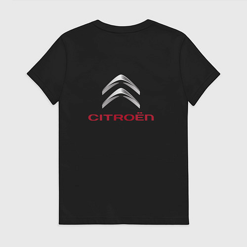 Женская футболка CITROEN LOGO спина / Черный – фото 2