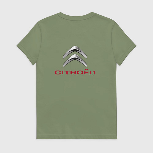Женская футболка CITROEN LOGO спина / Авокадо – фото 2