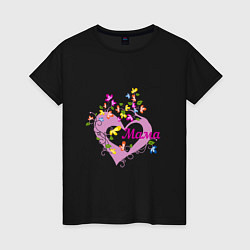 Женская футболка Сердечный букет маме