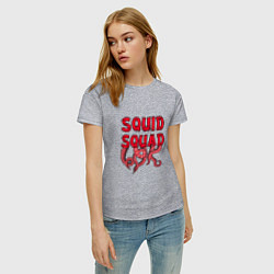 Футболка хлопковая женская Squid Squad, цвет: меланж — фото 2