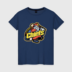 Футболка хлопковая женская Peoria Chiefs - baseball team, цвет: тёмно-синий