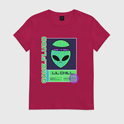 Футболка хлопковая женская GONE FLUDD UFO, цвет: маджента
