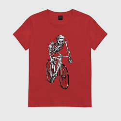 Футболка хлопковая женская Crazy Rider, цвет: красный