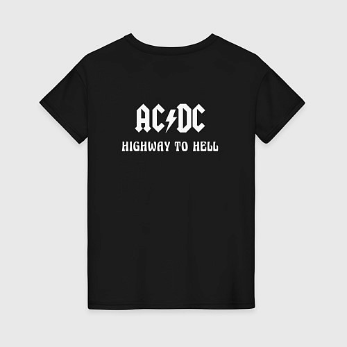 Женская футболка ACDC Highway to Hell / Черный – фото 2