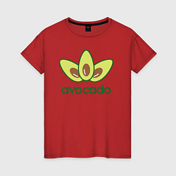 Футболка хлопковая женская Avocado авокадо, цвет: красный
