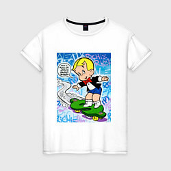 Футболка хлопковая женская Richie Rich ALEC ART, цвет: белый